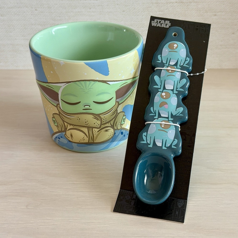 NEW Disney Parks Grogu Mug & Spoon Set Star Wars: The Mandalorian Baby Yoda